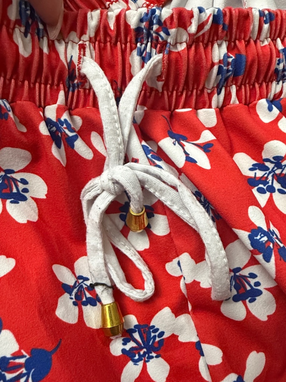 Jess Lea XL Rebel Floral Red White Blue Drawstring Everyday Shorts - Picture 5 of 11